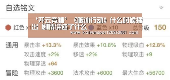 ‘开云竞猜’《破冰行动》什么时候播出 剧情讲述了什么(图1) 开云竞猜